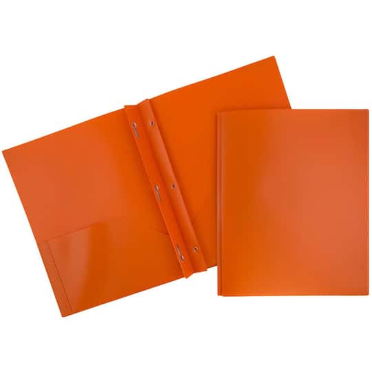 JAM Paper Plastic 2 Pocket POP Folders with Clasps
